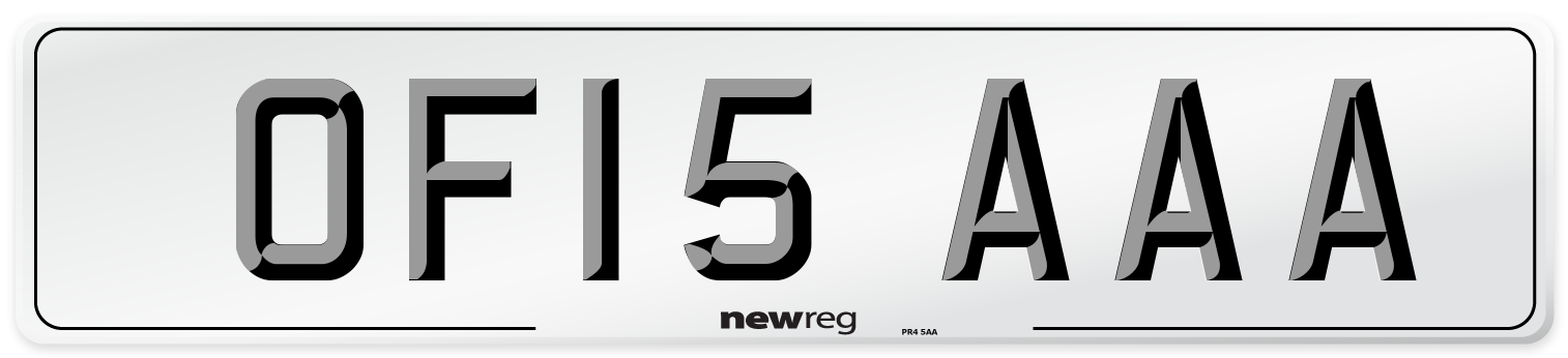 OF15 AAA Number Plate from New Reg